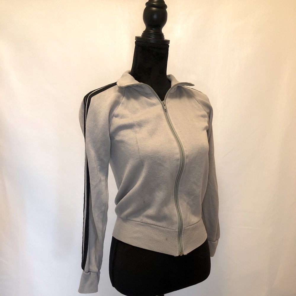 Vintage Grey / black track jumper